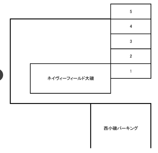 ネイヴィーフィールド大磯駐車場の駐車配置図