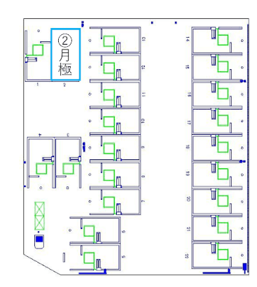 舞阪駅前第1の駐車配置図