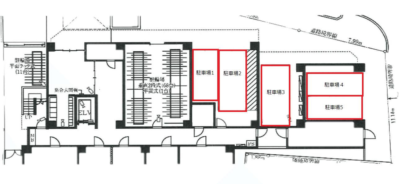 ブライズ高円寺の駐車配置図
