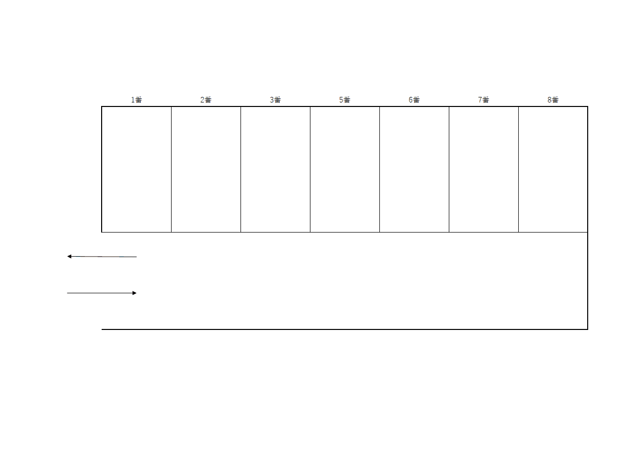 ユナイテッドガレージ修学院の駐車配置図
