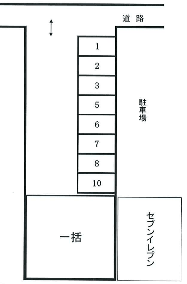 高野第二駐車場の駐車配置図