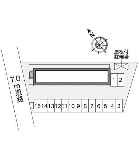 グリーンハイツ 2(25453)の駐車配置図