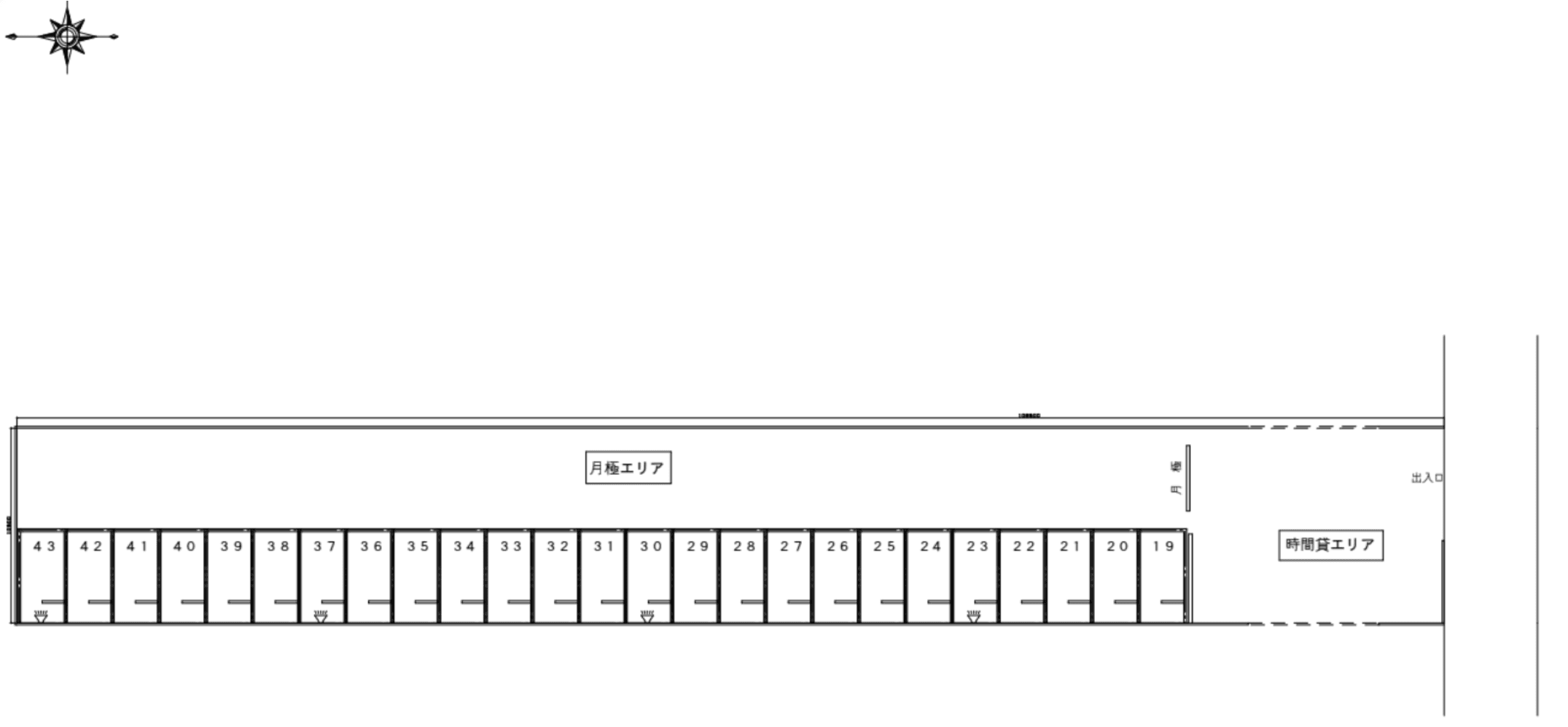クレスト大庄北の駐車配置図