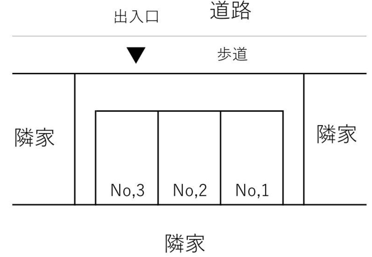 飯能中澤月極駐車場の駐車配置図