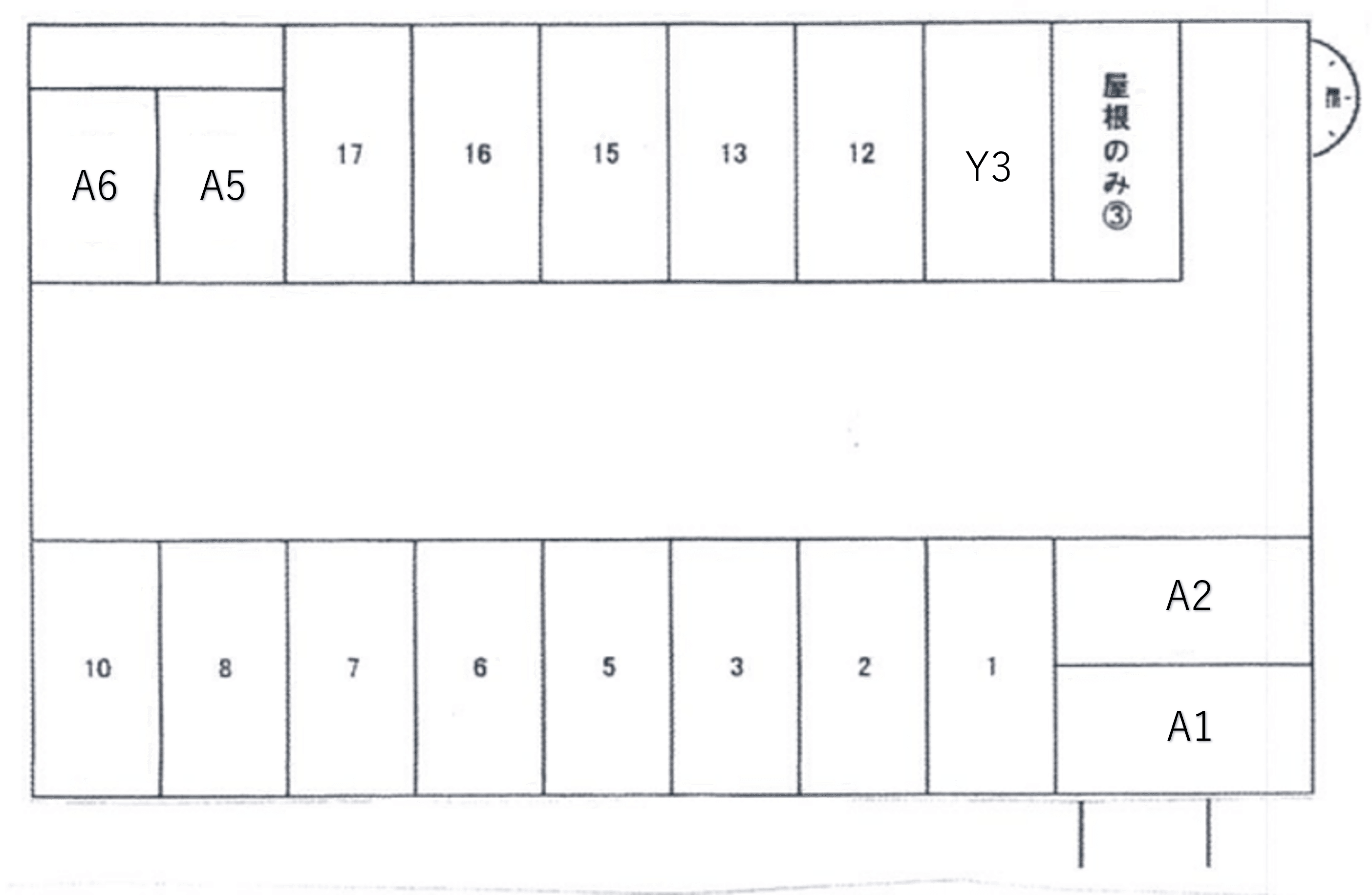 城東パーキングの駐車配置図