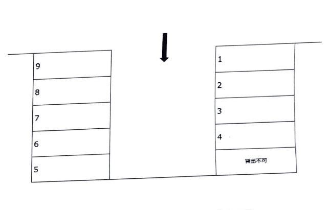 矢野パーキングの駐車配置図