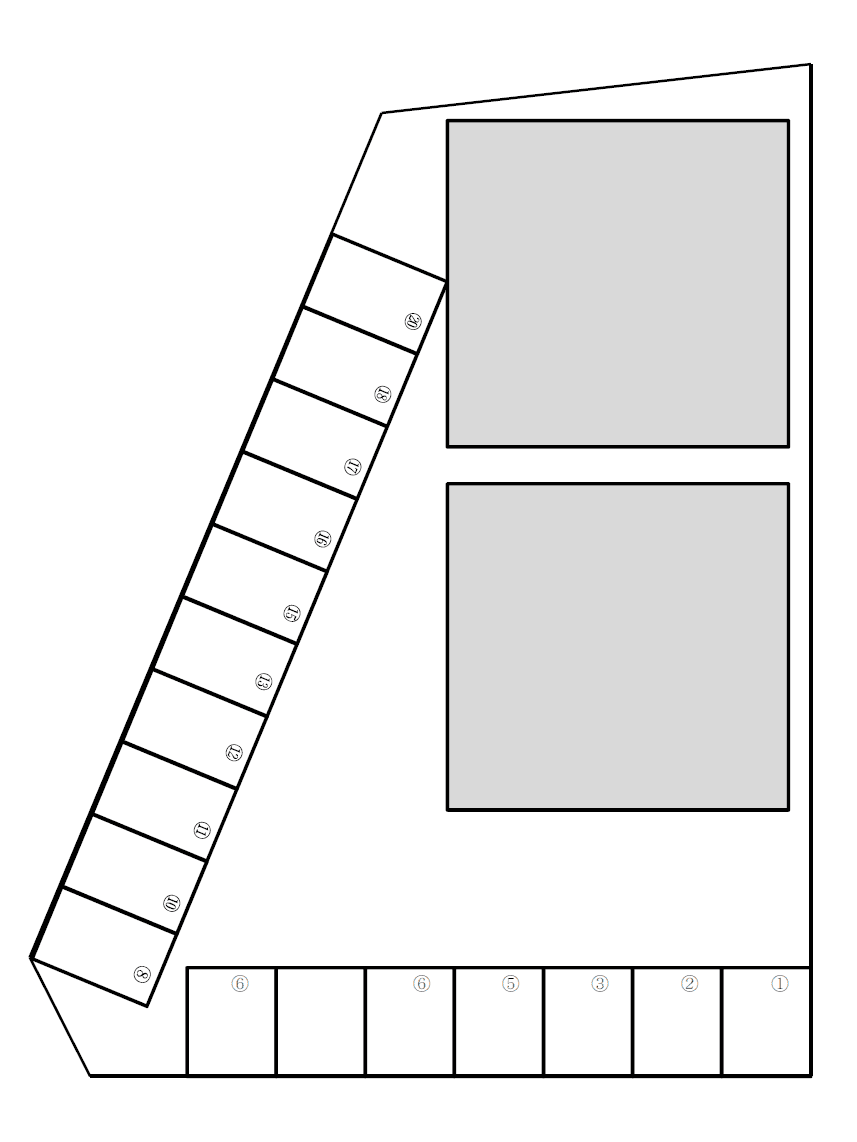 串戸入口駐車場の駐車配置図