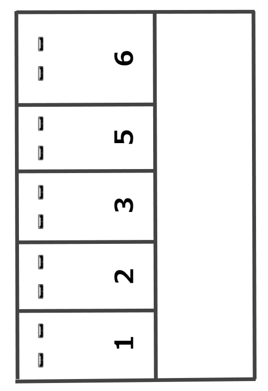 山本様駐車場の駐車配置図