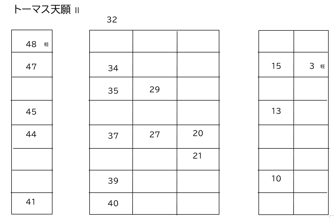 トーマス天願2の駐車配置図