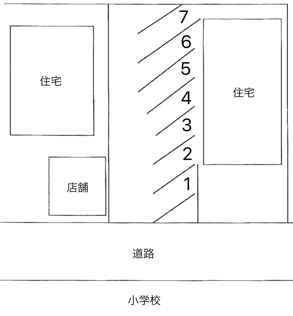 並木駐車場の駐車配置図