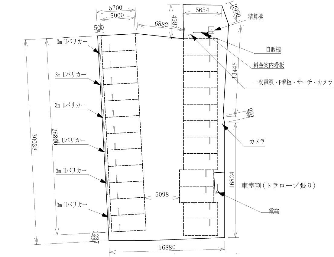 さくらパーク下深川駅前の駐車配置図