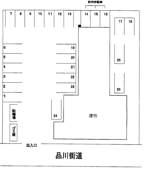 メゾンドールウツミ駐車場の駐車配置図