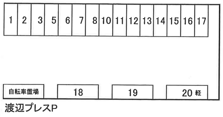 渡辺プレスPの駐車配置図