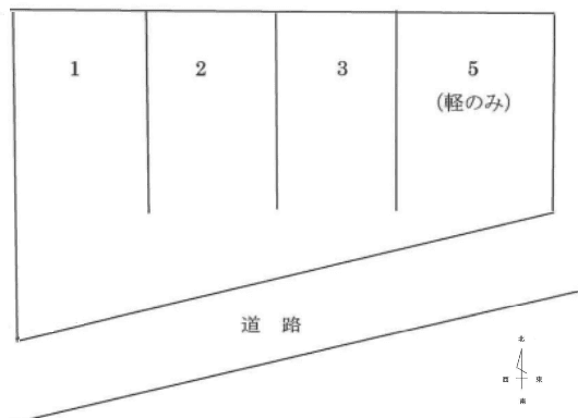 五台山細川Pの駐車配置図