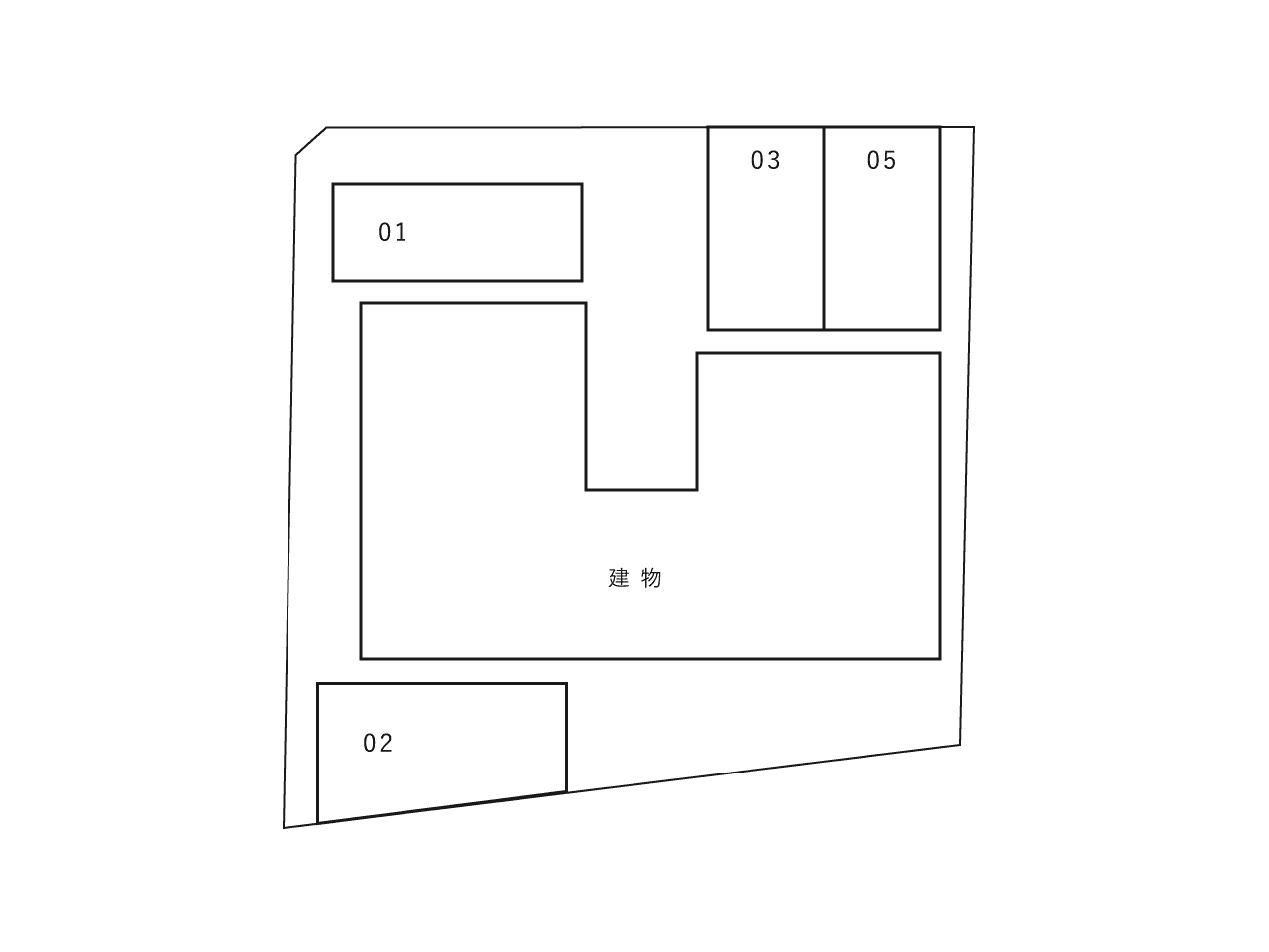プランタン敷地内駐車場の駐車配置図