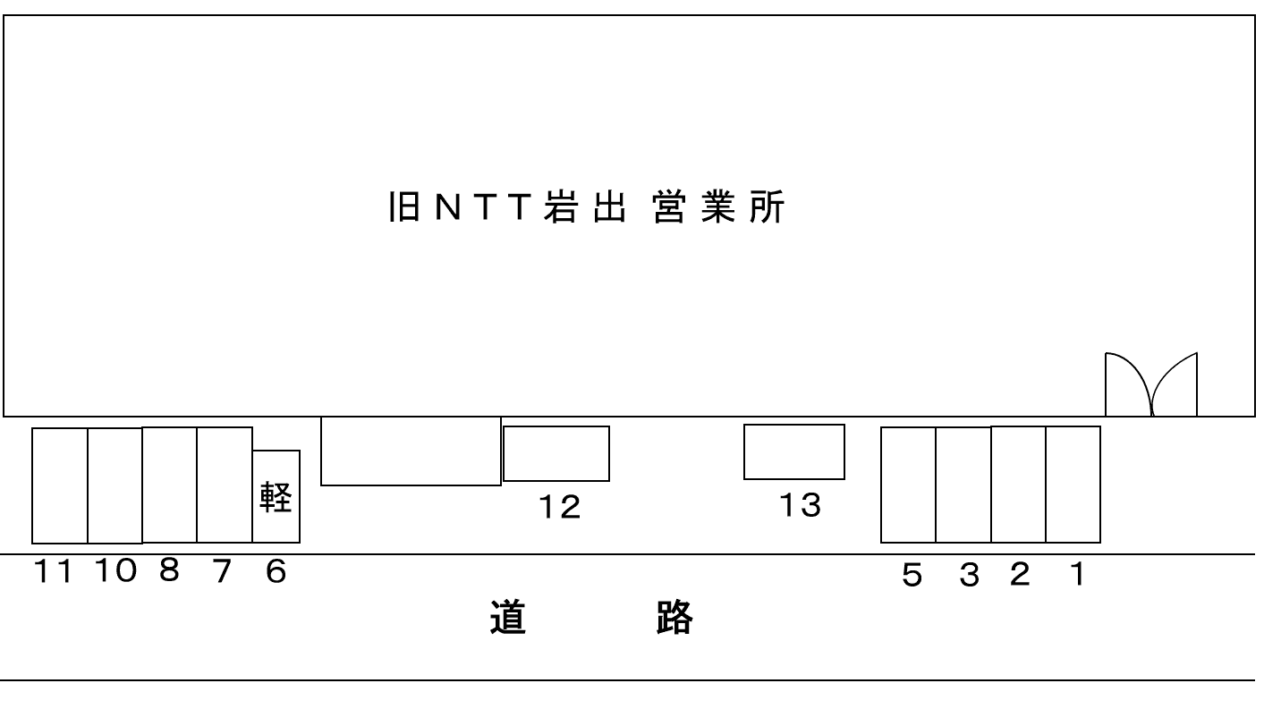 APパーク岩出の駐車配置図