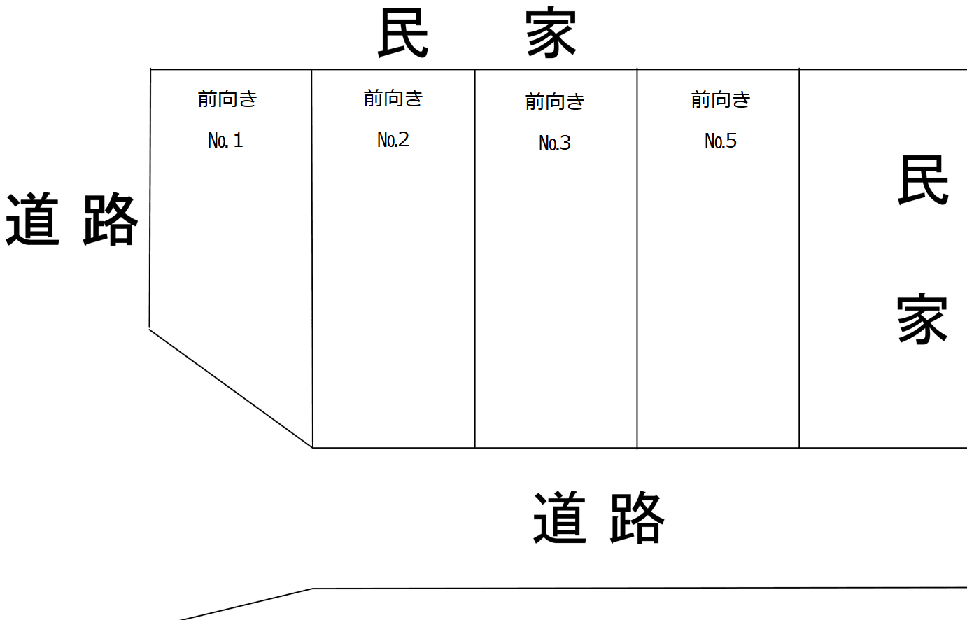 弥十郎鎌田駐車場の駐車配置図