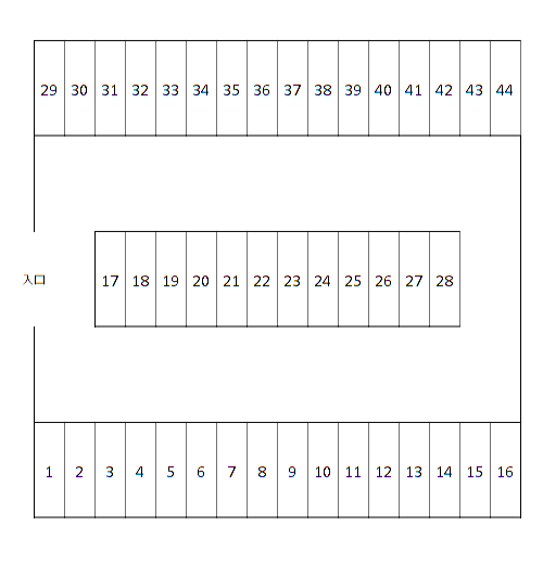 アネックスパーキングの駐車配置図