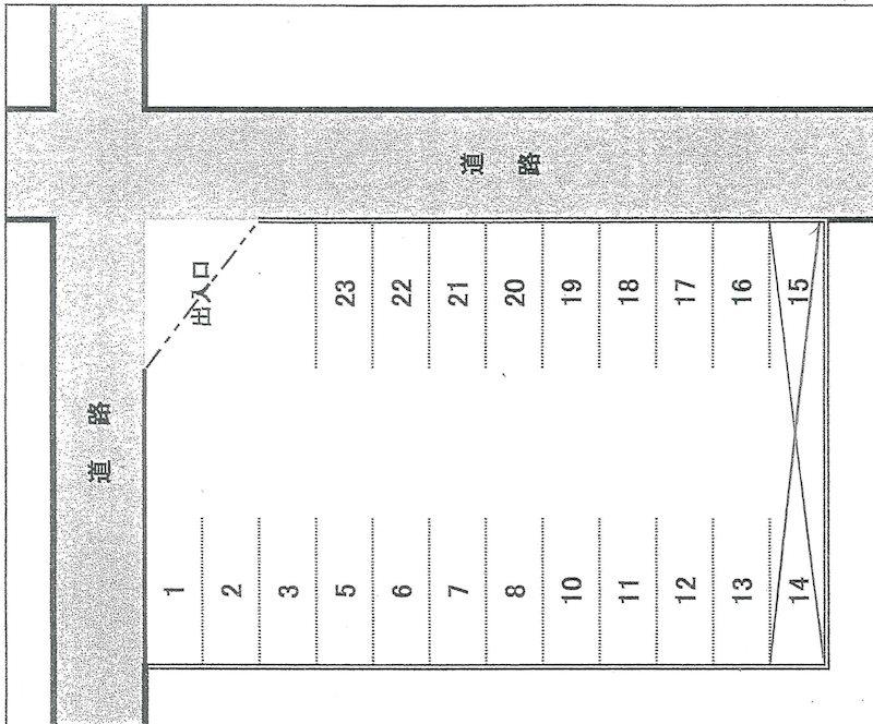 小金宿第3駐車場の駐車配置図