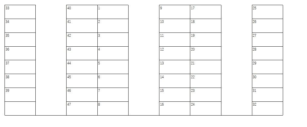 新松戸4丁目駐車場の駐車配置図