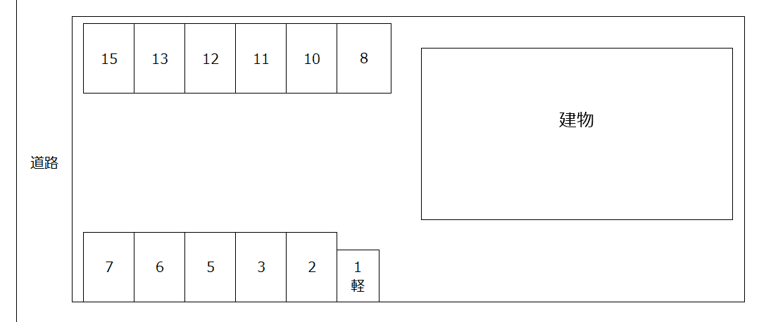 グレイスキャステルFRKZの駐車配置図