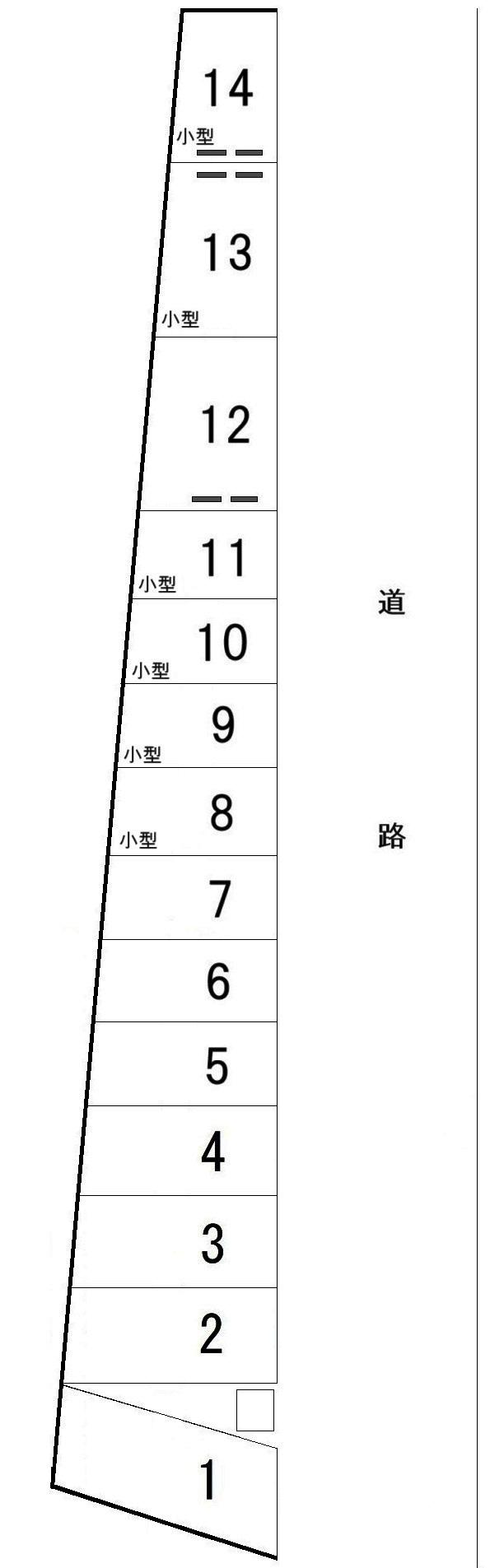 鴨子ヶ原2丁目パーキングの駐車配置図