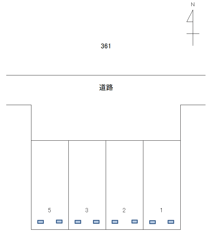 岩倉-361の駐車配置図