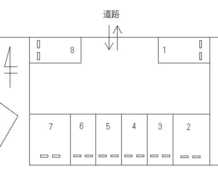 FK森田モータープールBの駐車配置図