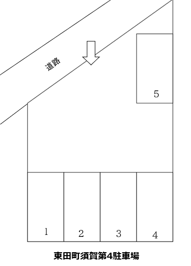 東田町須賀第4駐車場の駐車配置図