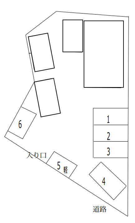 赤松町・熊切駐車場の駐車配置図