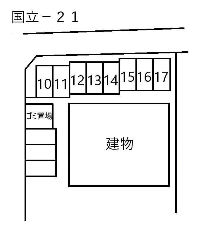 JA国立-21の駐車配置図