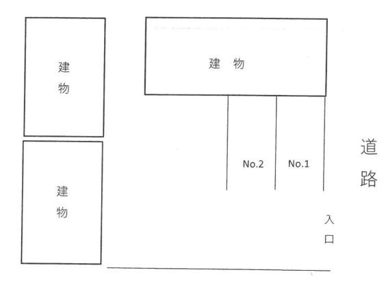 大和町川原駐車場の駐車配置図