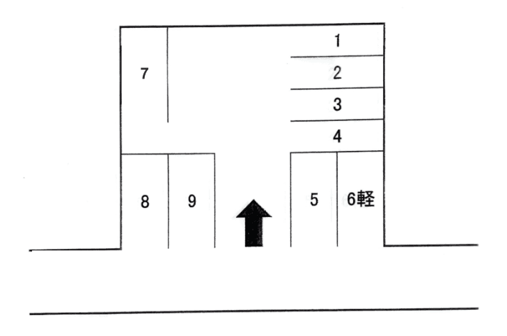 音山ガレージの駐車配置図