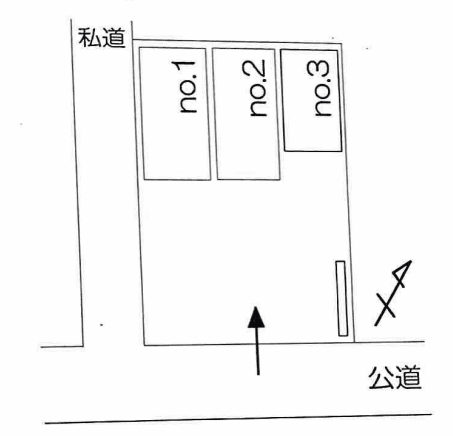 片桐駐車場の駐車配置図