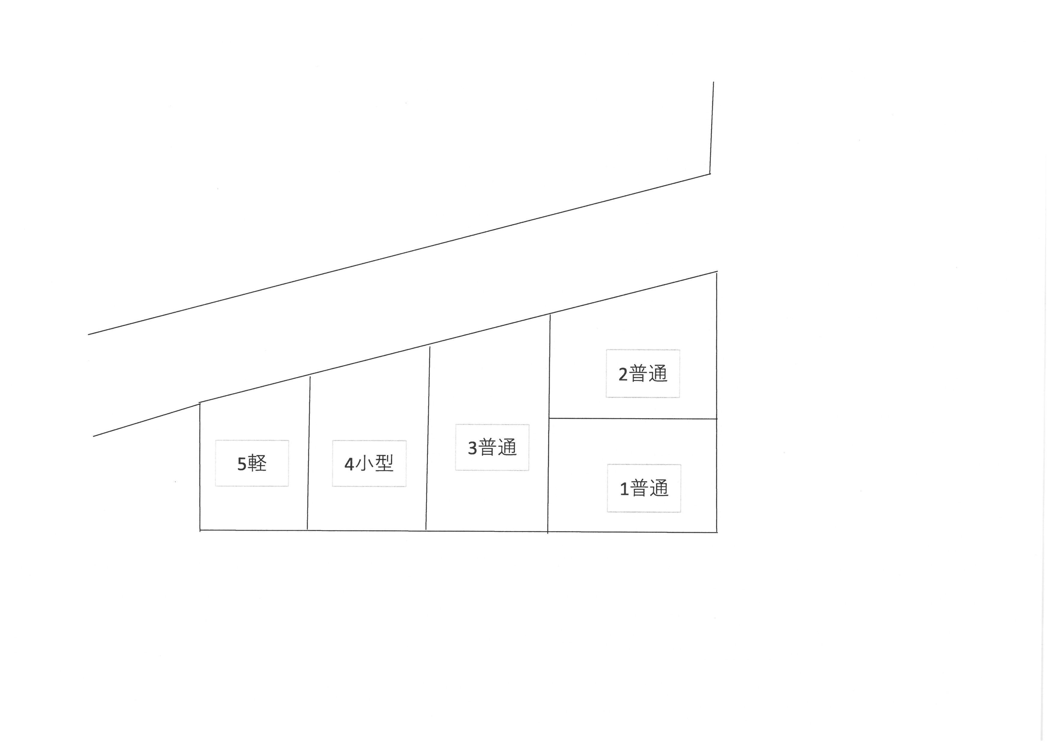 瓢箪町消防前駐車場の駐車配置図