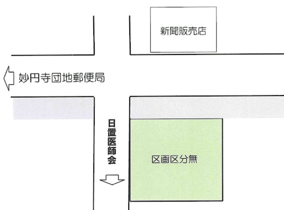 外薗駐車場の駐車配置図