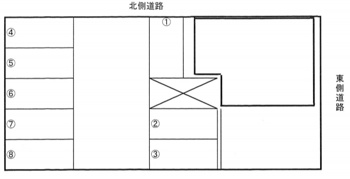 与一パーキングの駐車配置図