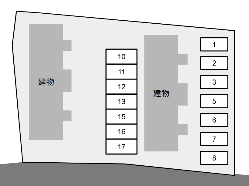 field KⅠ・KⅡ別駐車場の駐車配置図