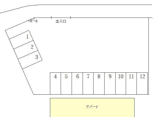 向中野平野駐車場の駐車配置図