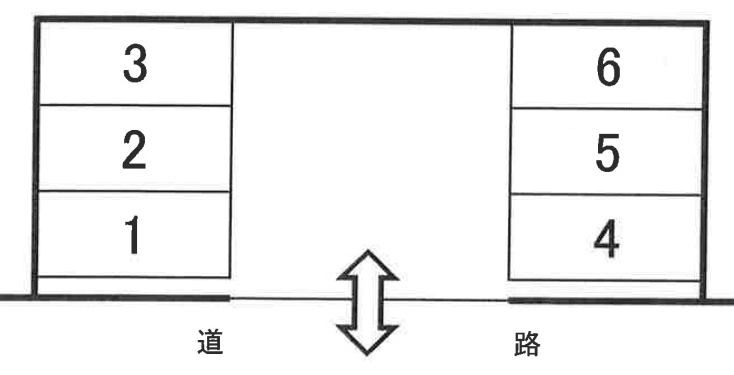 新店№2パーキングの駐車配置図