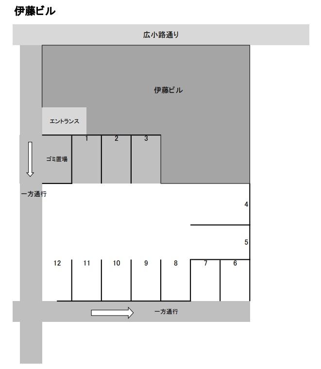 伊藤ビルの駐車配置図