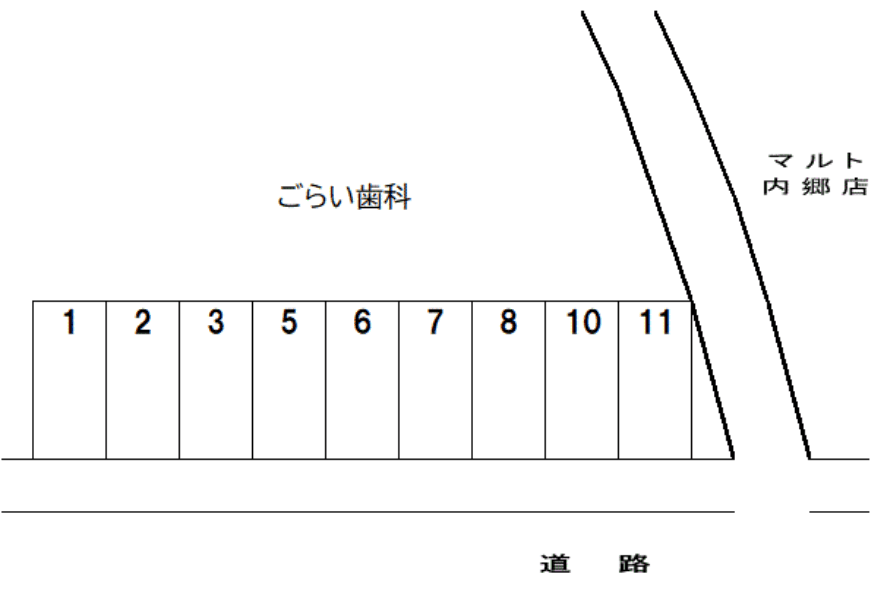内郷内町駐車場の駐車配置図
