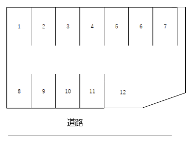 宇久田契約駐車場の駐車配置図