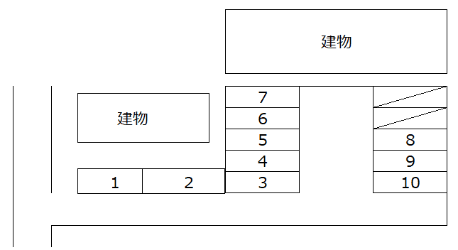 上山吉田駐車場の駐車配置図