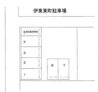 伊東東町駐車場の駐車配置図