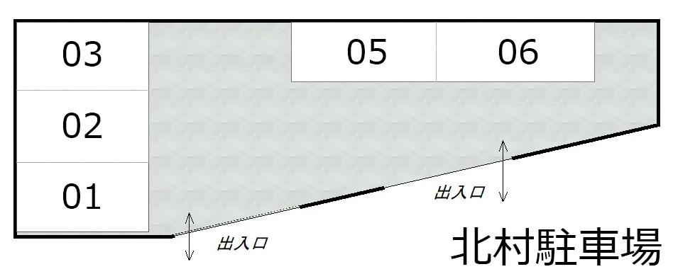 北村駐車場の駐車配置図