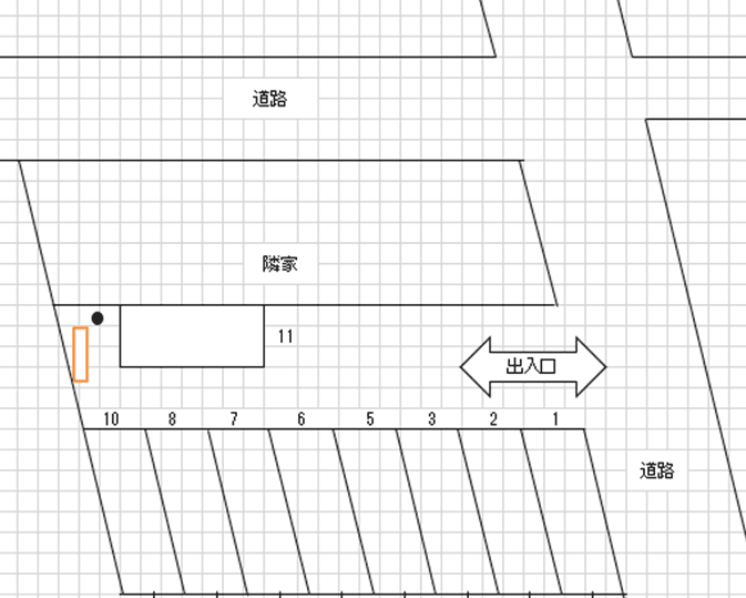 P-53駐車場の駐車配置図