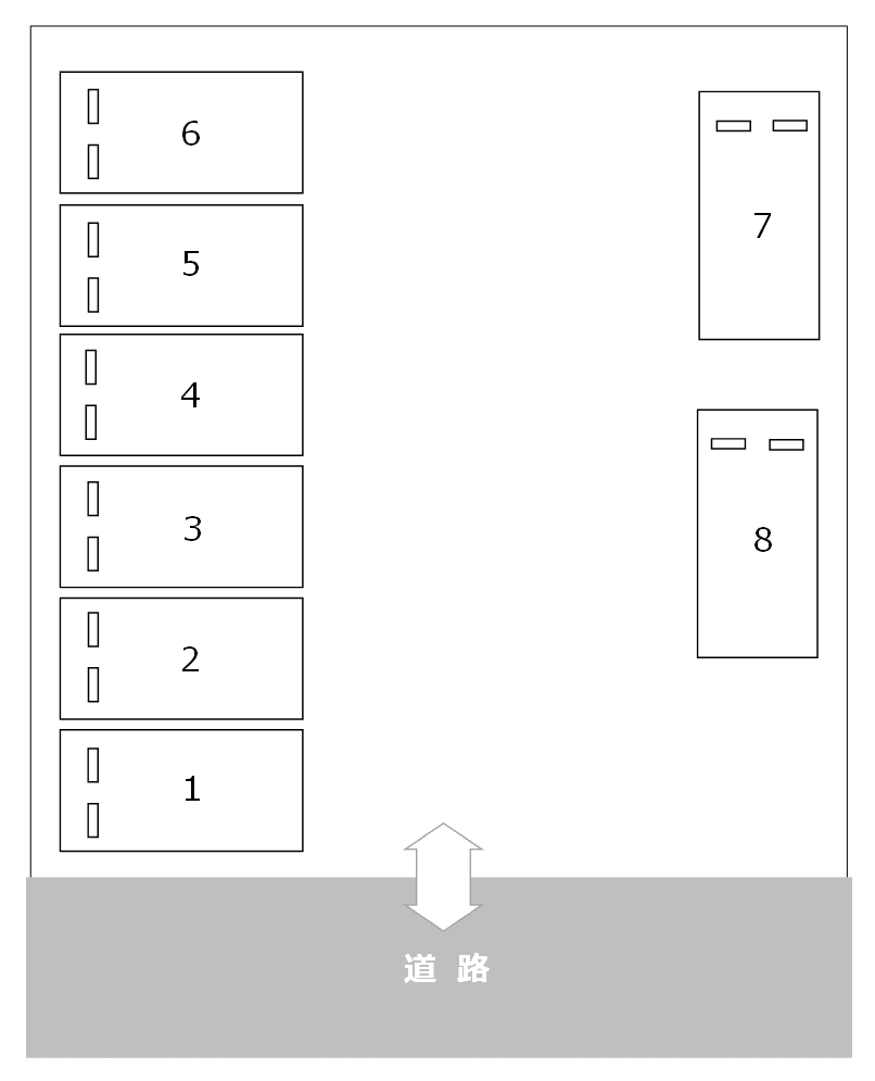 平尾1丁目駐車場の駐車配置図