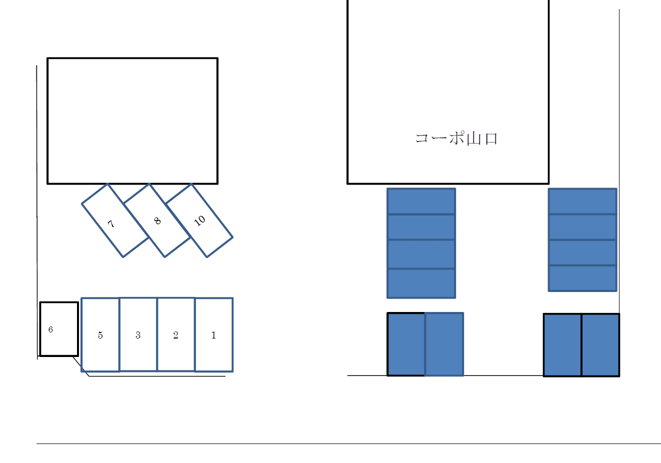 山口駐車場の駐車配置図