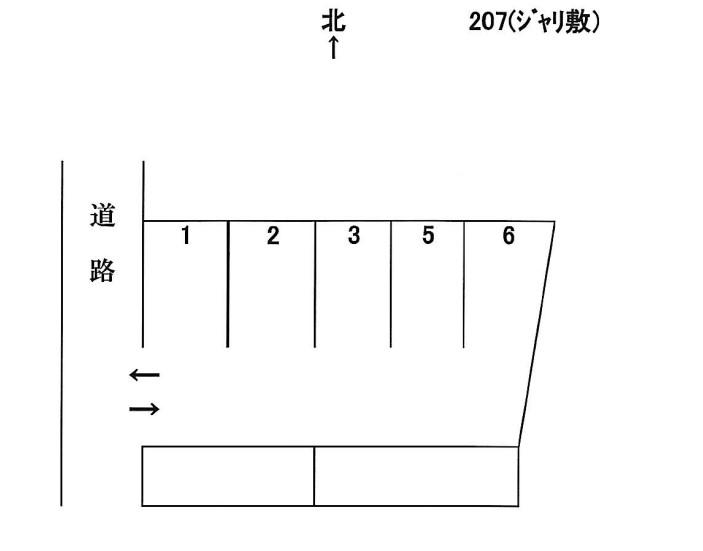 岩倉-207の駐車配置図